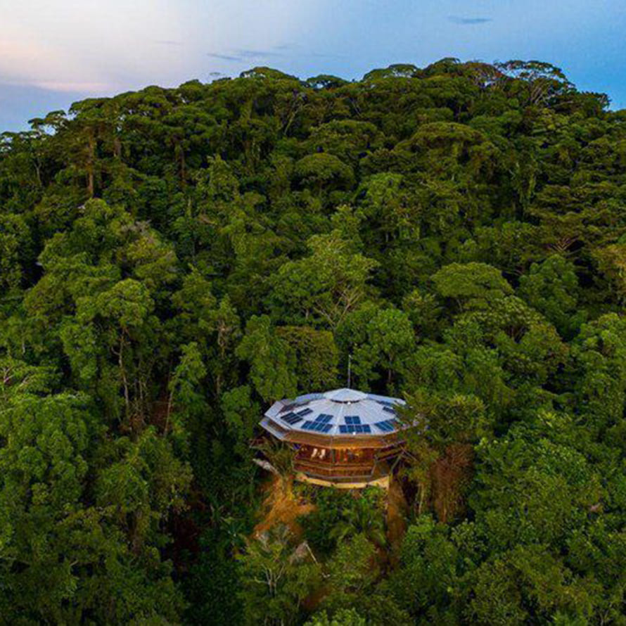 Sustainable offgrid resort in a Caribbean rainforest